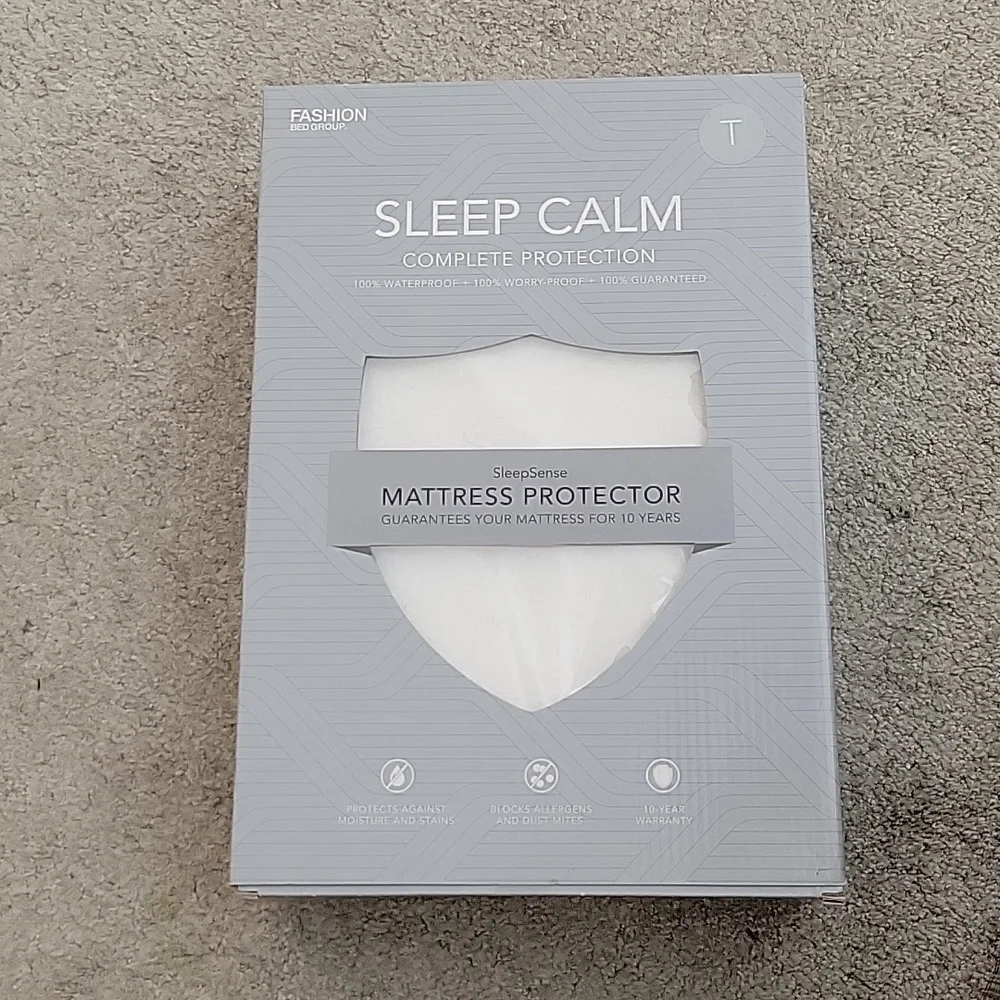 New! Fashion Bed Group Sleep Calm Matress Protector Cover. Size Twin